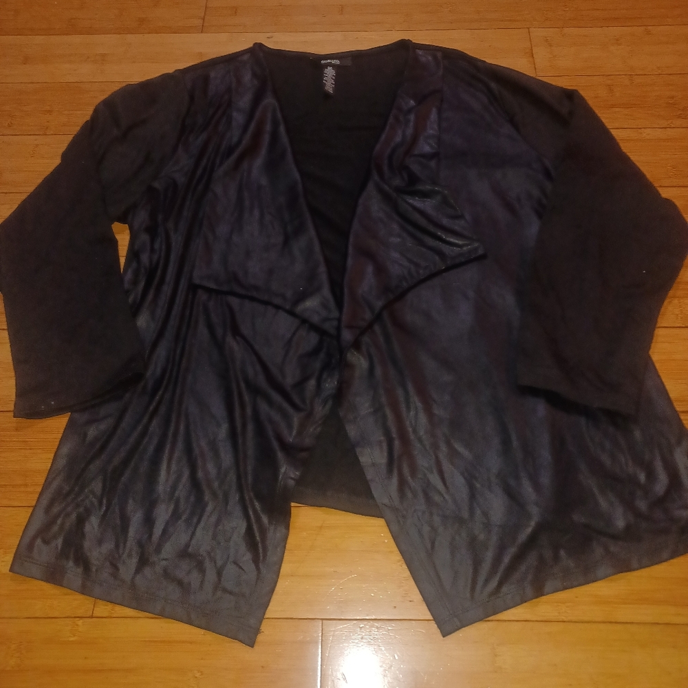 Style & Co. Black Open Front Cardigan